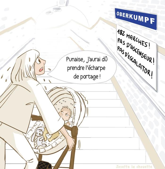 portage escalier métro