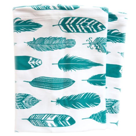 Porte-bébé bandeaux Plumes lagon