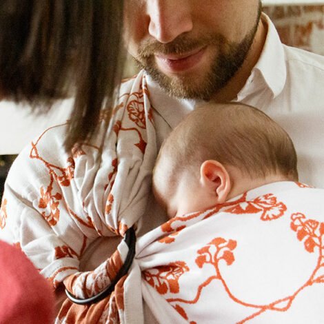 écharpe de portage tissée Ginkgo c